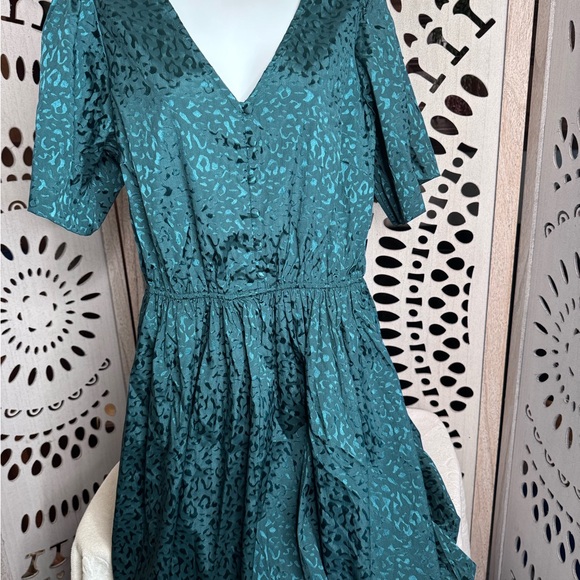 Wrangler Dresses & Skirts - Wrangler Retro Teal Midi Leopard Dress with Pattern